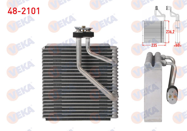 VEKA 48-2101 | Klima Evaporatoru Borulu 236,2X235x60 Hyundai Accent II 2000-2005