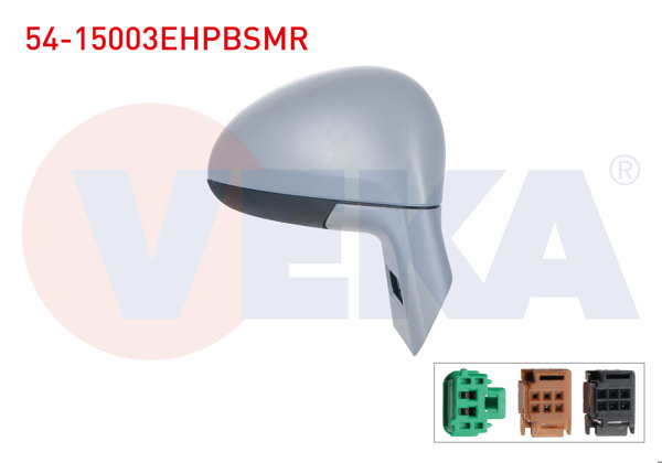 VEKA 54-15003EHPBSMR | Dış Dikiz Aynası Sağ Elektrikli Isıtmalı Astarlı Otomatik Katlanır Sensörlü Hafızalı Mavi Camlı Citroen C4 2004-2009