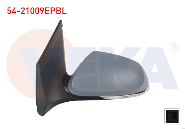 VEKA 54-21009EPBL | Dış Dikiz Aynası Sol Elektrikli Astarlı Otomatik Katlanır Sinyalli 7 Pin Hyundai i10 2014 -