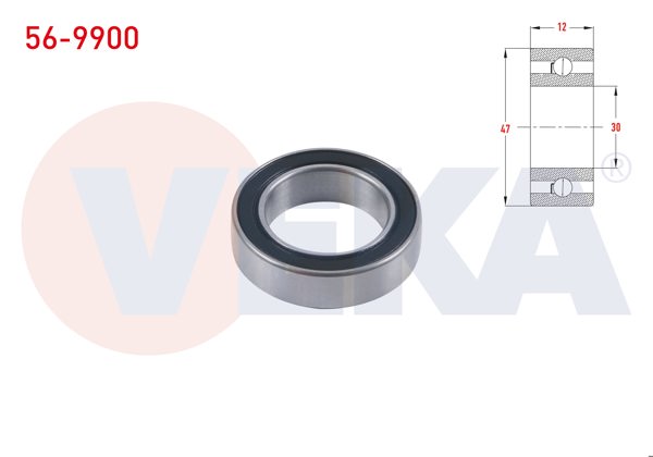 VEKA 56-9900 | Universal Klima Rulmanı 30X47x12