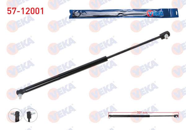 VEKA 57-12001 | Bagaj Amortisörü 509mm / 585N Jeep Grand Cherokee III 2005-2010 | 2 Adet