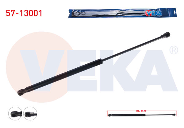 VEKA 57-13001 | Bagaj Amortisörü 500mm / 470N Audi A3 (8L1) 5 Kapı 1996-2003 | 2 Adet