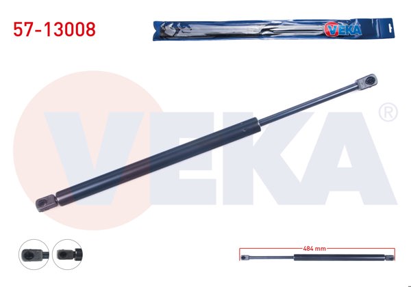 VEKA 57-13008 | Bagaj Amortisörü 484mm / 750N Audi A5 Sportback (8Ta) 2009-| 2 Adet