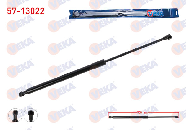 VEKA 57-13022 | Bagaj Amortisörü 500mm / 530N Audi A4 Avant (8E5) | 2 Adet