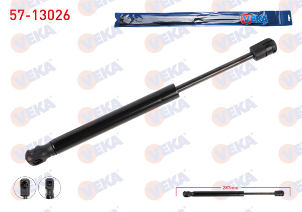 VEKA 57-13026 | Motor Kaput Amortisörü 287mm / 520N Audi A8 2010-2017 | 2 Adet