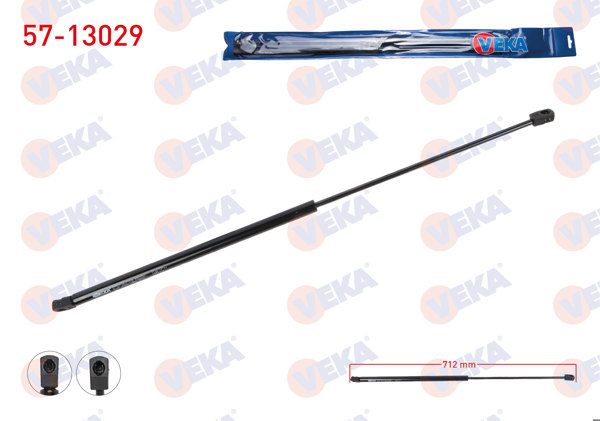VEKA 57-13029 | Motor Kaput Amortisörü 712mm / 290N Audi A3 2004-2008 | 2 Adet