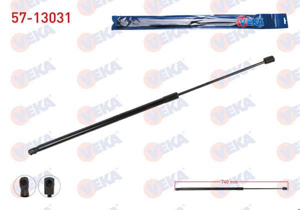 VEKA 57-13031 | Motor Kaput Amortisörü 740mm / 210N Audi Q3 2011-| 2 Adet