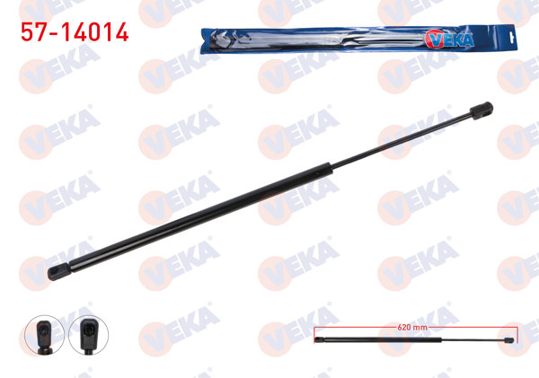 VEKA 57-14014 | Bagaj Amortisörü 620mm / 590N BMW X3 (E83) | 2 Adet