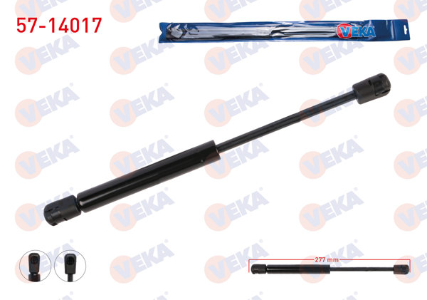 VEKA 57-14017 | Motor Kaput Amortisörü 277mm / 470N BMW (F01, F02, F04) 5 Kapı 2007-2012 | 2 Adet