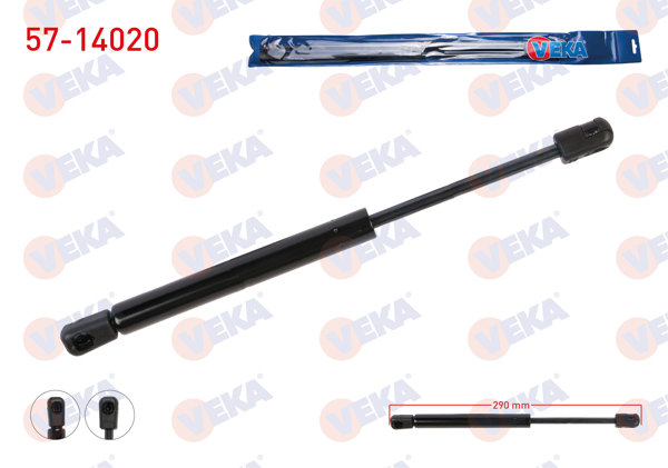 VEKA 57-14020 | Motor Kaput Amortisörü 290mm / 640N BMW X5 (E53) 2000-2006 | 2 Adet