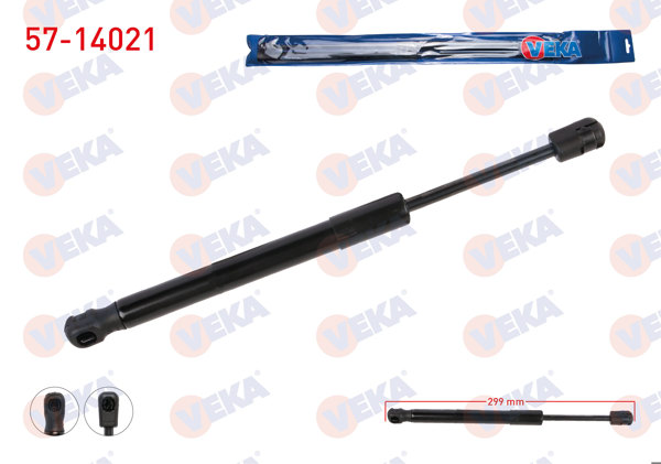 VEKA 57-14021 | Motor Kaput Amortisörü 299mm / 680N BMW X3 (F25) / X4 (F26) 2013-2018 | 2 Adet