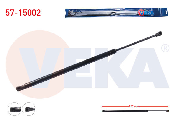 VEKA 57-15002 | Bagaj Amortisörü 547mm / 425N Citroen C4 (Lc) 5 Kapı 2004-2009 | 2 Adet