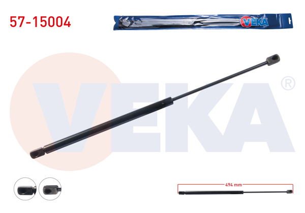 VEKA 57-15004 | Bagaj Amortisörü 547mm / 535N Citroen C5 II (Rc) 4 Kapı 2004-2008 | 2 Adet