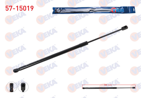 VEKA 57-15019 | Bagaj Amortisörü 580mm / 595N Citroen C4 Picasso 2008-| 2 Adet