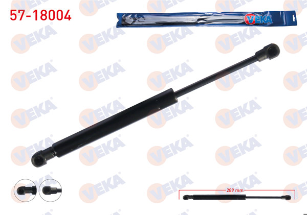 VEKA 57-18004 | Bagaj Amortisörü 289mm / 380N Fiat Linea (323) 2007-| 2 Adet