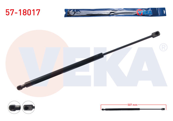 VEKA 57-18017 | Bagaj Amortisörü 507mm / 360N Fiat Bravo II (198) 2006-| 2 Adet