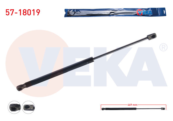 VEKA 57-18019 | Bagaj Amortisörü 469mm / 320N Fiat Bravo (182) 1995-2004 | 2 Adet
