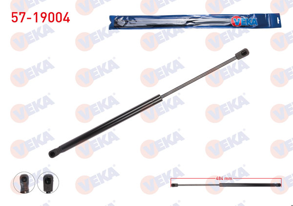 VEKA 57-19004 | Bagaj Amortisörü 484mm / 530N Ford Focus II (Da) 5 Kapı 2004-2011 | 2 Adet