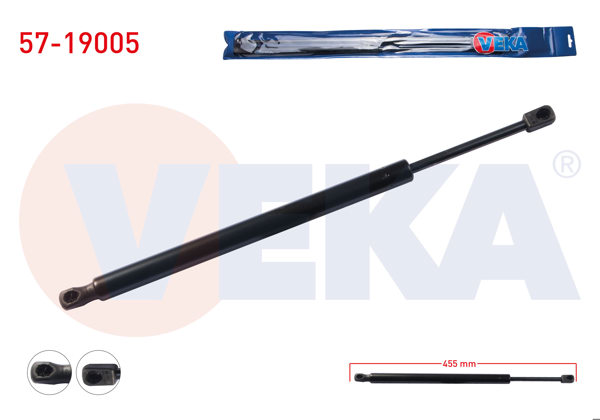 VEKA 57-19005 | Bagaj Amortisörü 455mm / 680N Ford Focus I (Daw,Dbw) 5 Kapı 1998-2004 | 2 Adet