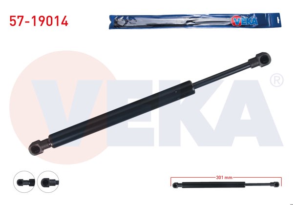 VEKA 57-19014 | Bagaj Amortisörü 301mm / 560N Ford Mondeo III Sedan 2000-2007 | 2 Adet