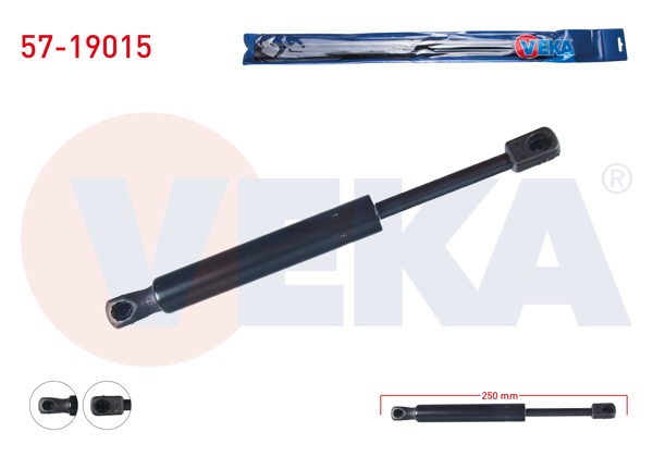 VEKA 57-19015 | Motor Kaput Amortisörü 250mm / 660N Ford Mondeo III 2000-2007 | 2 Adet