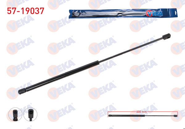 VEKA 57-19037 | Bagaj Amortisörü 600mm / 385N Ford Focus 2011-2019 | 2 Adet