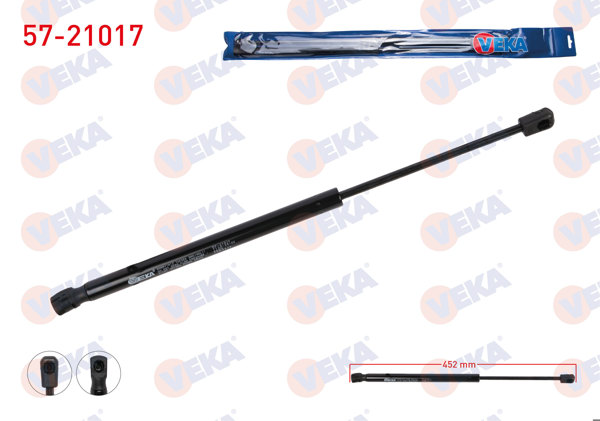VEKA 57-21017 | Bagaj Amortisörü 452mm / 660N Hyundai Santa Fe 2006-2012 | 2 Adet