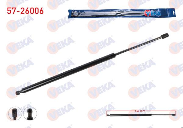 VEKA 57-26006 | Bagaj Amortisörü 640mm / 755N Land Rover Sport (L320) | 2 Adet