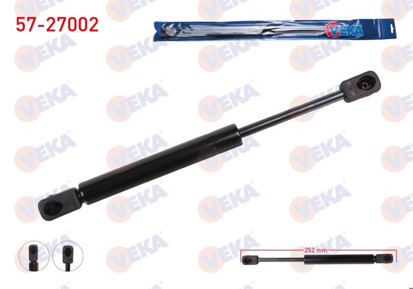VEKA 57-27002 | Bagaj Amortisörü 570mm / 490N Mazda 3 (Bk12,Bk14) (Bl) 2003-2009 | 2 Adet