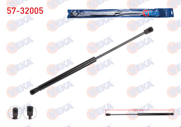 VEKA 57-32005 | Bagaj Amortisörü 423mm / 450N Opel Astra H 5 Kapı 2004-2010 | 2 Adet