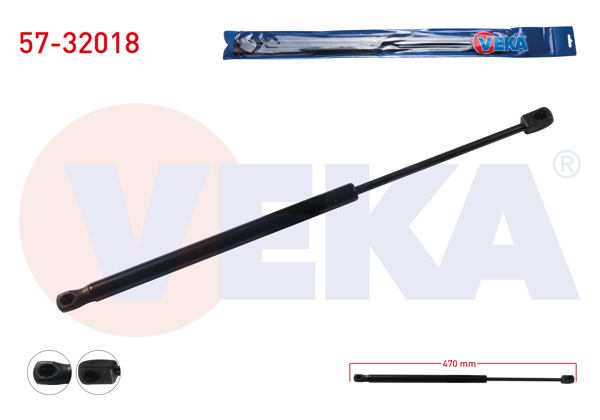 VEKA 57-32018 | Bagaj Amortisörü 470mm / 560N Opel Vectra B 5 Kapı 1995-2003 | 2 Adet