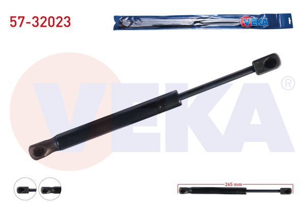 VEKA 57-32023 | Bagaj Amortisörü 265mm / 470N Opel Astra H 4 Kapı 2004-2010 | 2 Adet