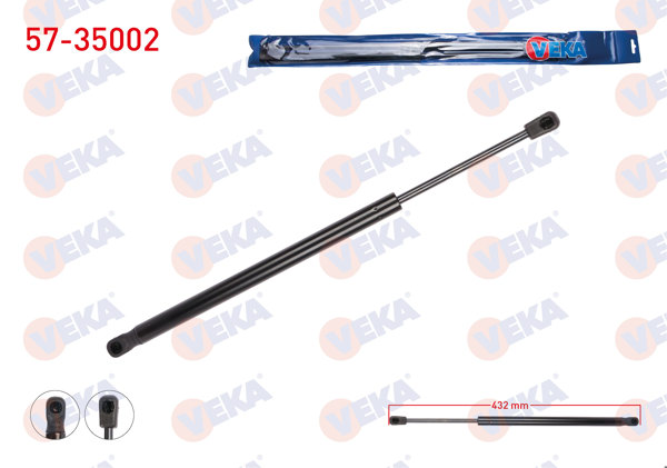 VEKA 57-35002 | Bagaj Amortisörü 432mm / 680N Renault R11 (B / C37) 1983-1995 | 2 Adet