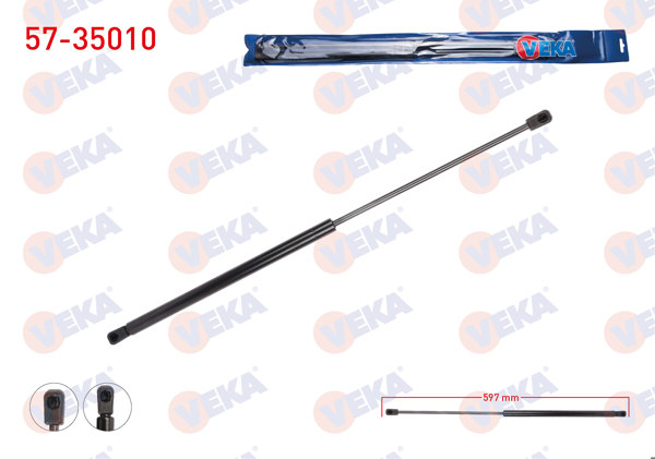 VEKA 57-35010 | Bagaj Amortisörü 597mm / 515N Renault Scenic I (Ja) 1999-2003 | 2 Adet