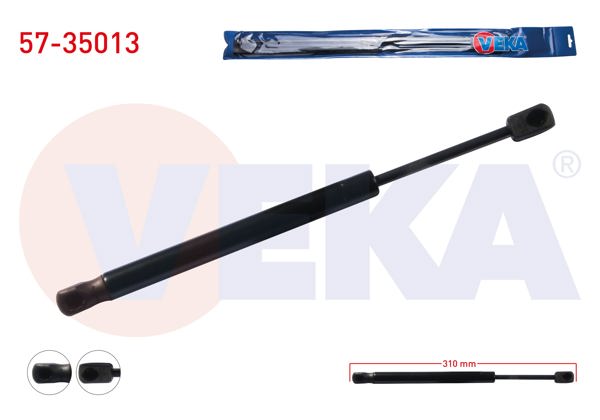 VEKA 57-35013 | Bagaj Amortisörü 310mm / 690N Renault R19 4 Kapı 1988-2001 | 2 Adet