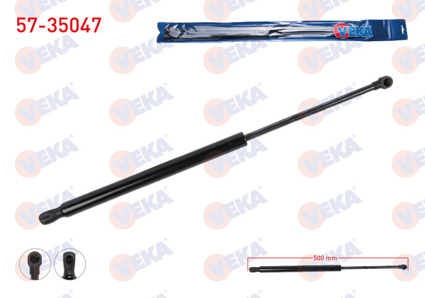 VEKA 57-35047 | Bagaj Amortisörü 500mm / 435N Renault Megane IV Hatchback 2015-2020 | 2 Adet