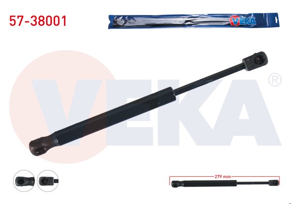 VEKA 57-38001 | Bagaj Amortisörü 279mm / 530N Volkswagen Bora (1J2) 1998-2005 / Passat (3B2) 1996-2000 / Bora (1J2) 1998-2005 / Seat Toledo II (1M2) 1999-2006 / | 2 Adet