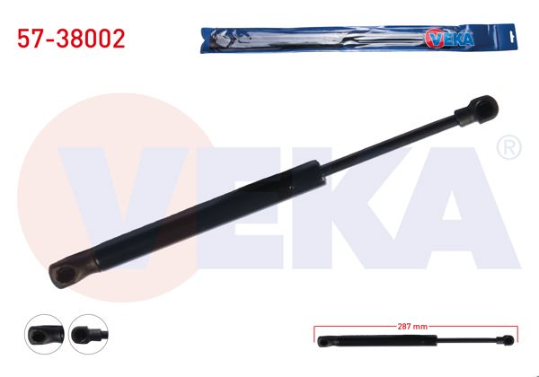 VEKA 57-38002 | Bagaj Amortisörü 287mm / 600N Seat Cordoba (6L2) 2002-2009 | 2 Adet