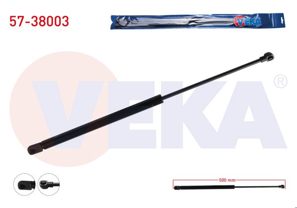 VEKA 57-38003 | Bagaj Amortisörü 500mm / 450N Seat Leon (1M1) 1999-2006 | 2 Adet