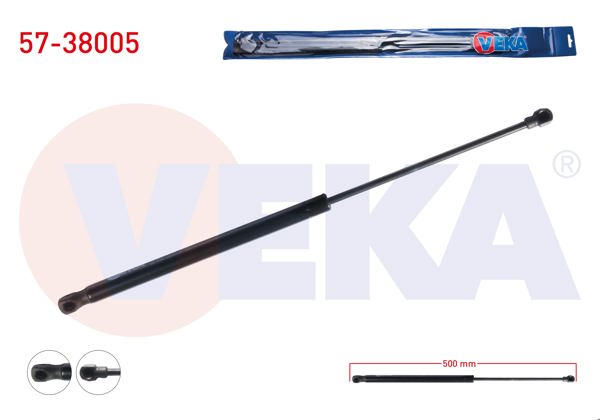 VEKA 57-38005 | Bagaj Amortisörü 500mm / 320N Seat Leon (1P1) 2005-2012 | 2 Adet