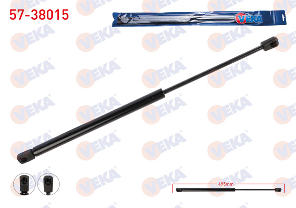 VEKA 57-38015 | Bagaj Amortisörü 495mm / 410N Seat Leon 2013-| 2 Adet