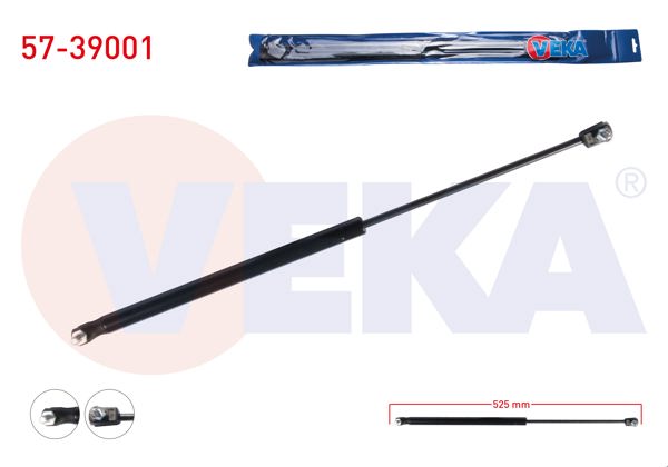 VEKA 57-39001 | Bagaj Amortisörü 527mm / 500N Skoda Favorit 135 1989-1994 | 2 Adet