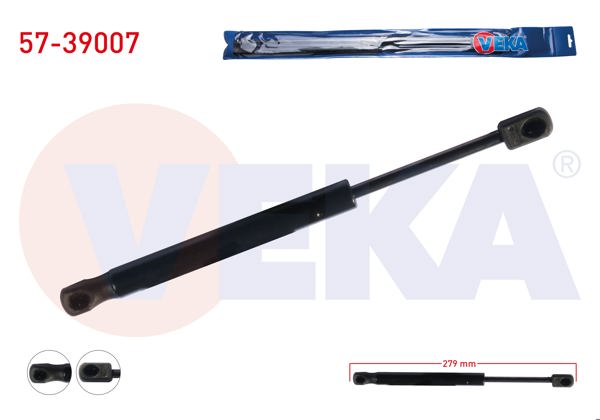 VEKA 57-39007 | Bagaj Amortisörü 279mm / 500N Audi A4 (8D2,B5) 4 Kapı 1994-2001 | 2 Adet