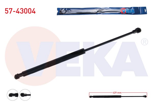 VEKA 57-43004 | Bagaj Amortisörü 429mm / 390N Toyota Yaris (P9) 2006-2010 | 2 Adet