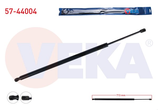 VEKA 57-44004 | Bagaj Amortisörü 713mm / 830N Volkswagen Caddy III (2Ka,2Kh,2Ca,2Ch) 2004-2015 | 2 Adet