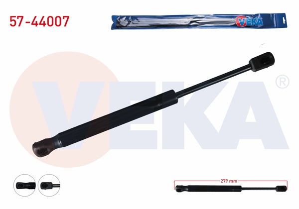 VEKA 57-44007 | Bagaj Amortisörü 279mm / 490N Volkswagen Passat (3B2) 4 Kapı 1996-2000 / Bora (1J2) 4 Kapı 1998-2005 / Skoda Fabia (6Y2) 4 Kapı 1999-2007 / Audi A4 (8D2,B5) 4 Kapı 1994-2001 | 2 Adet