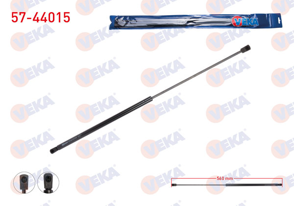 VEKA 57-44015 | Motor Kaput Amortisörü 730mm / 350N Volkswagen Passat (3C2) 2005-2008 | 2 Adet