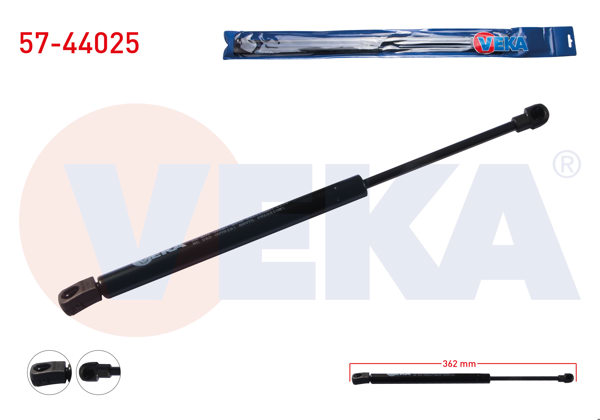 VEKA 57-44025 | Motor Kaput Amortisörü 362mm / 540N Volkswagen Caddy III (2Kb,2Kj,2Cb,2Cj) 2004-2015 | 2 Adet