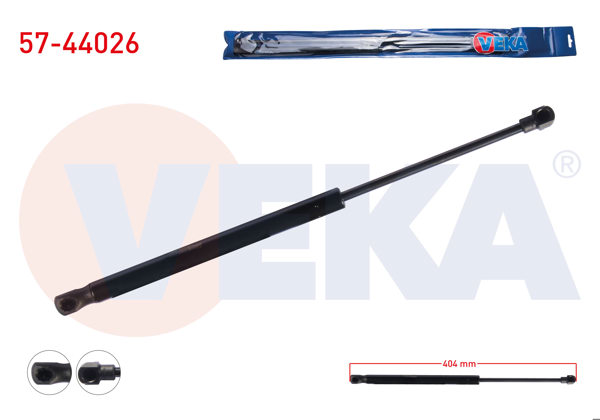 VEKA 57-44026 | Motor Kaput Amortisörü 402mm / 460N Volkswagen Caddy III (2Kb, 2Kj, 2Cb, 2Cj) 2004-2015 | 2 Adet
