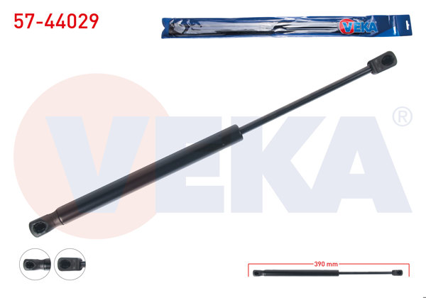 VEKA 57-44029 | Motor Kaput Amortisörü 390mm / 360N Volkswagen Transporter V 2003-2011 | 2 Adet